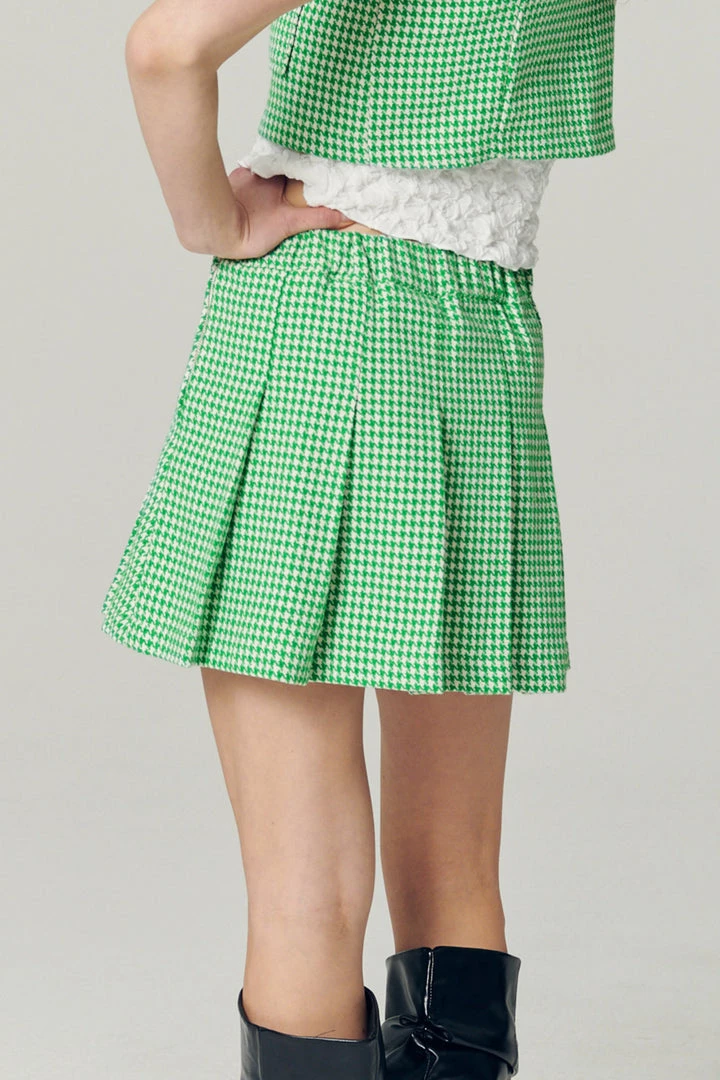 STORETS Haley Houndstootch Pleated Skort WHAT'S NEW