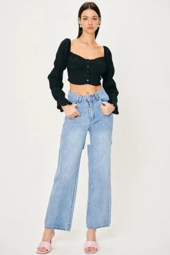 STORETS CLOTHING Jane Smocked Crinkle Blouse