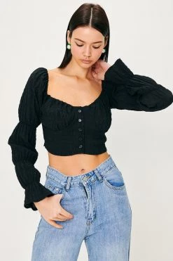 STORETS CLOTHING Jane Smocked Crinkle Blouse