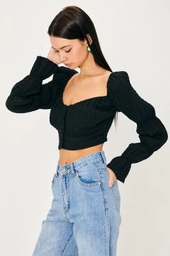 STORETS CLOTHING Jane Smocked Crinkle Blouse