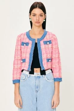 STORETS Mia Denim Inset Tweed Jacket