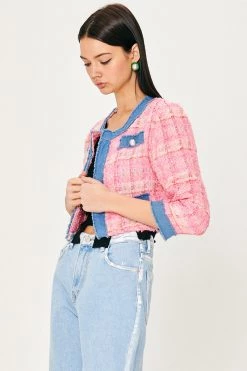 STORETS Mia Denim Inset Tweed Jacket