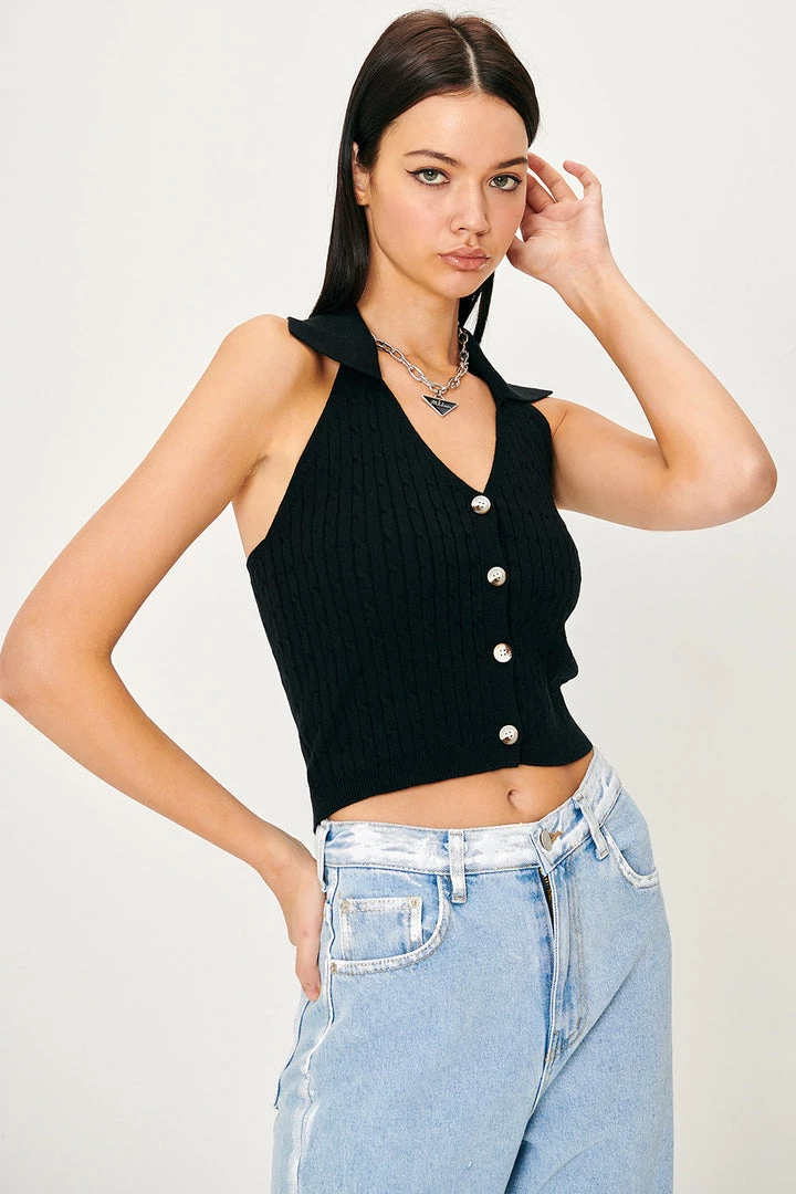 STORETS Avery Knitted Halter Neck Top WHAT'S NEW
