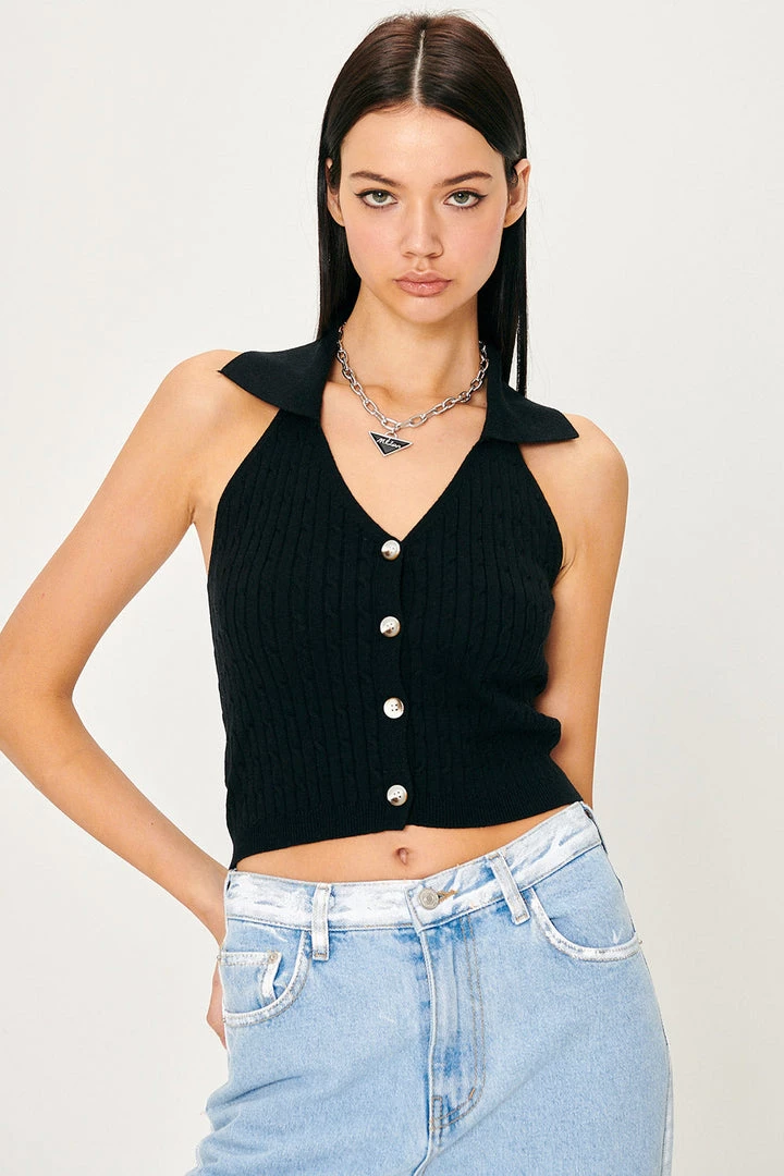 STORETS Avery Knitted Halter Neck Top WHAT'S NEW