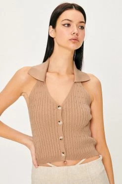 STORETS Avery Knitted Halter Neck Top CLOTHING