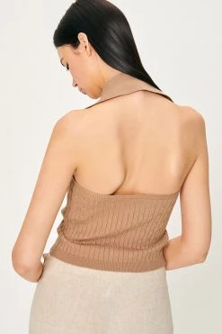 STORETS Avery Knitted Halter Neck Top CLOTHING