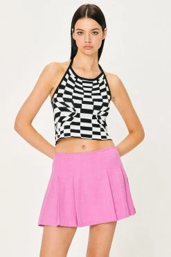 STORETS Skyler Checkerboard Halter Top
