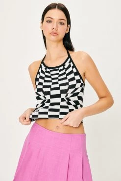 STORETS Skyler Checkerboard Halter Top