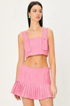 STORETS Emily Tweed Cropped Top