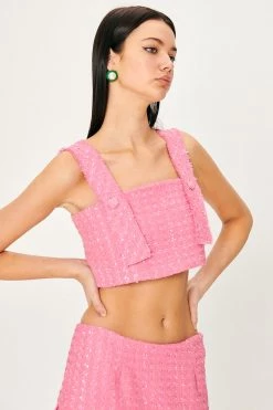 STORETS Emily Tweed Cropped Top