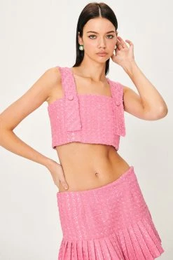 STORETS Emily Tweed Cropped Top