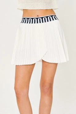 STORETS Susan Faux Wrap Pleated Skort
