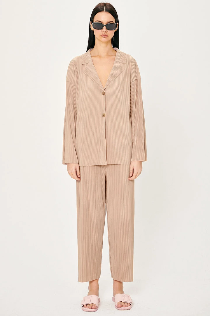 STORETS WHAT'S NEW Bella Plisse Shirt And Pants Set