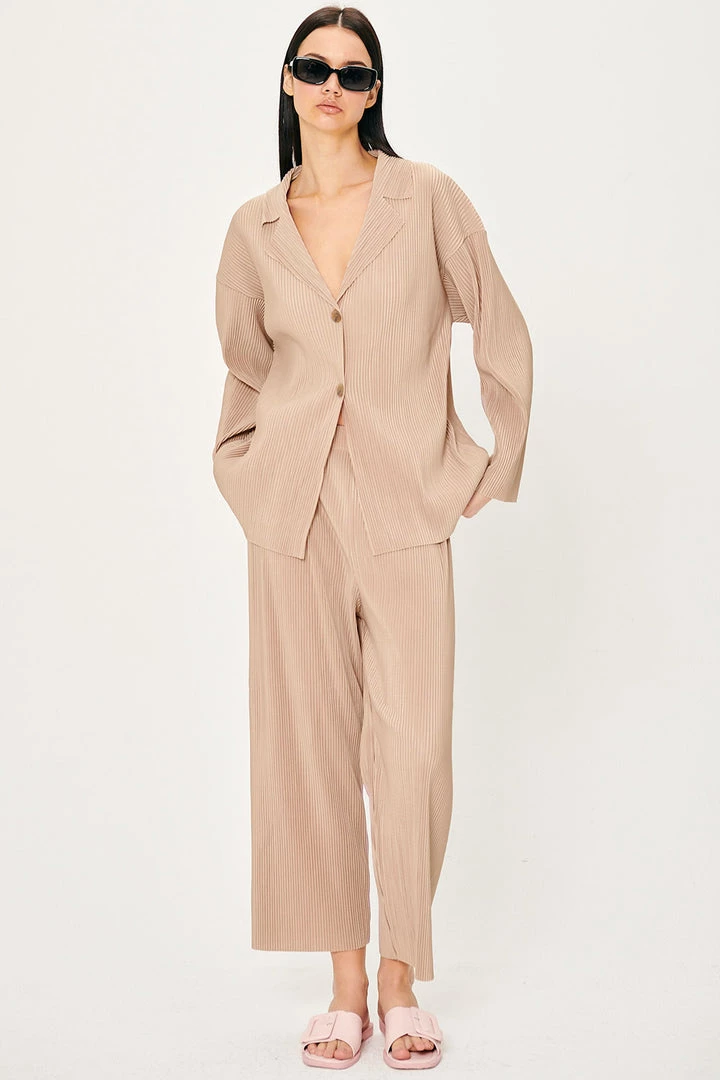 STORETS WHAT'S NEW Bella Plisse Shirt And Pants Set
