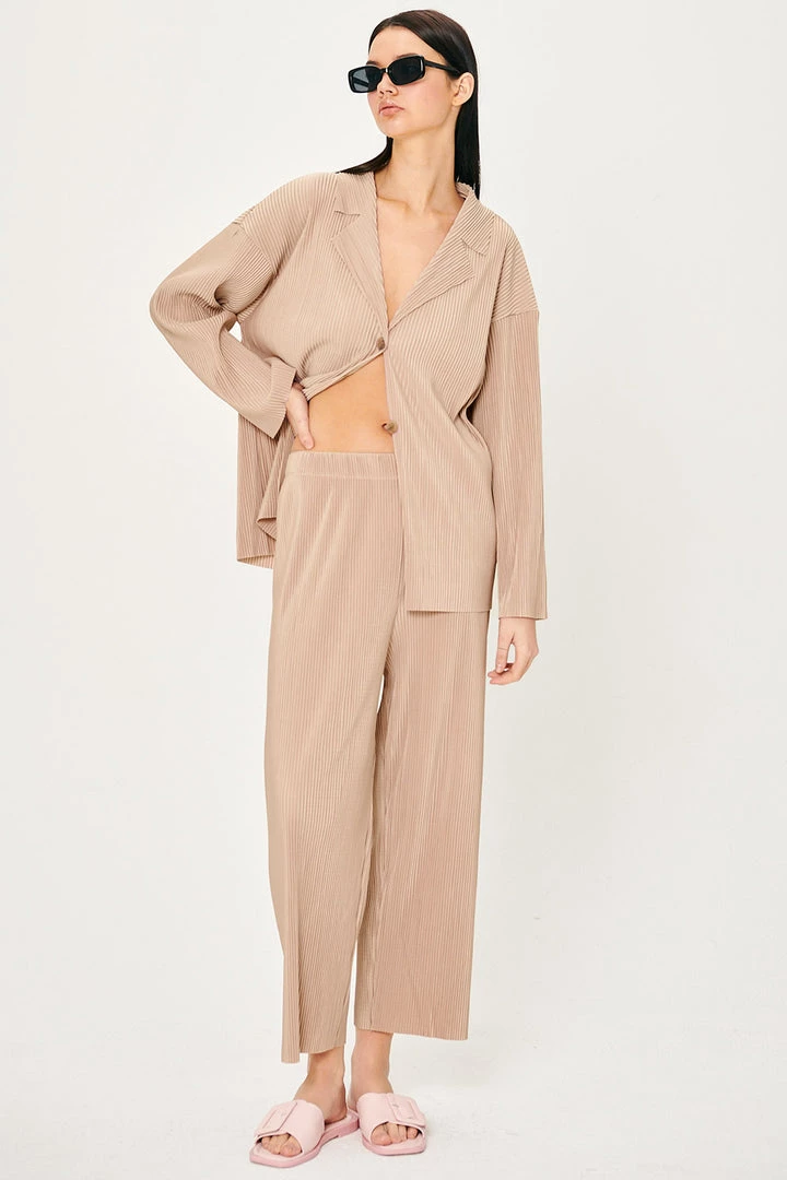 STORETS WHAT'S NEW Bella Plisse Shirt And Pants Set