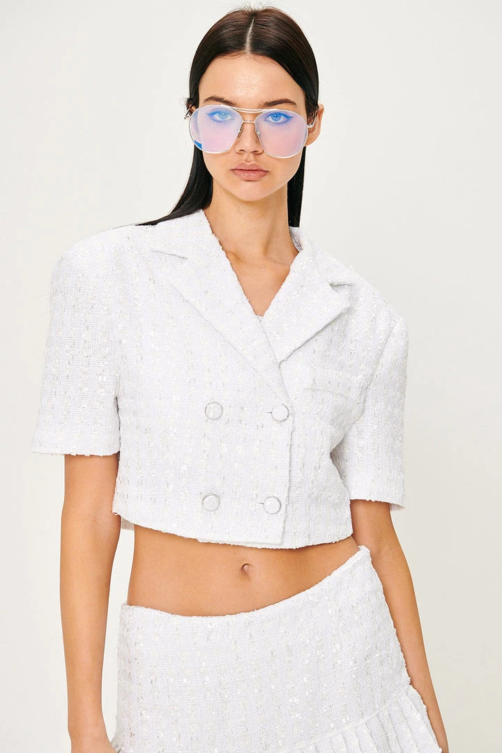 STORETS Emily Tweed Cropped Jacket WHAT'S NEW