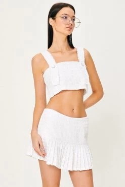 STORETS Emily Tweed Cropped Top WHAT'S NEW