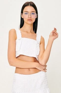 STORETS Emily Tweed Cropped Top WHAT'S NEW