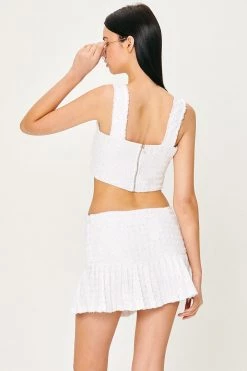 STORETS Emily Tweed Cropped Top WHAT'S NEW