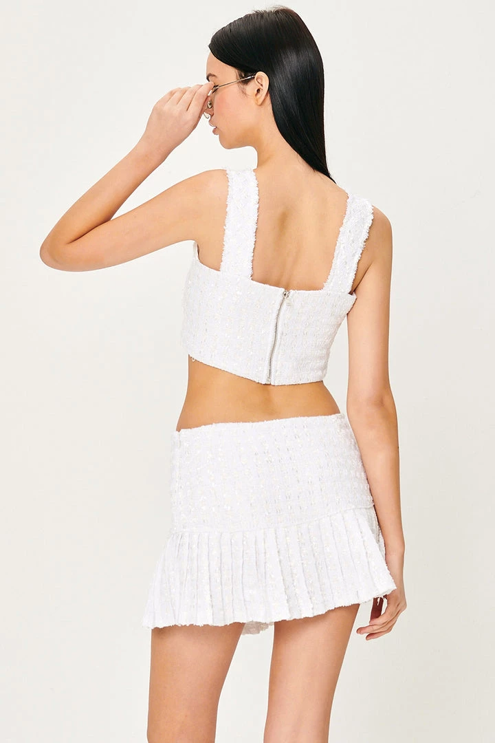 STORETS Emily Tweed Cropped Top WHAT'S NEW