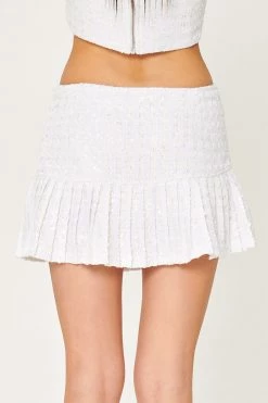 STORETS Emily Tweed Pleated Skort
