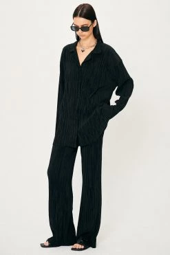 STORETS Maria Oversized Plisse Shirt