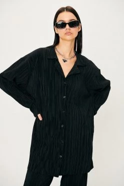 STORETS WHAT'S NEW Maria Oversized Plisse Shirt