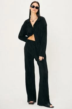 STORETS Maria Flared Leg Plisse Pants WHAT'S NEW