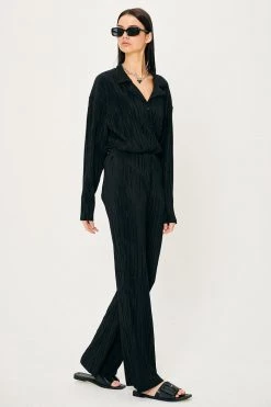 STORETS Maria Flared Leg Plisse Pants WHAT'S NEW