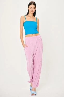 STORETS Zoe Plisse Side Slit Pants