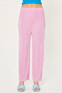 STORETS Zoe Plisse Side Slit Pants
