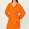 STORETS Sandra Plisse Shirt Dress WHAT'S NEW