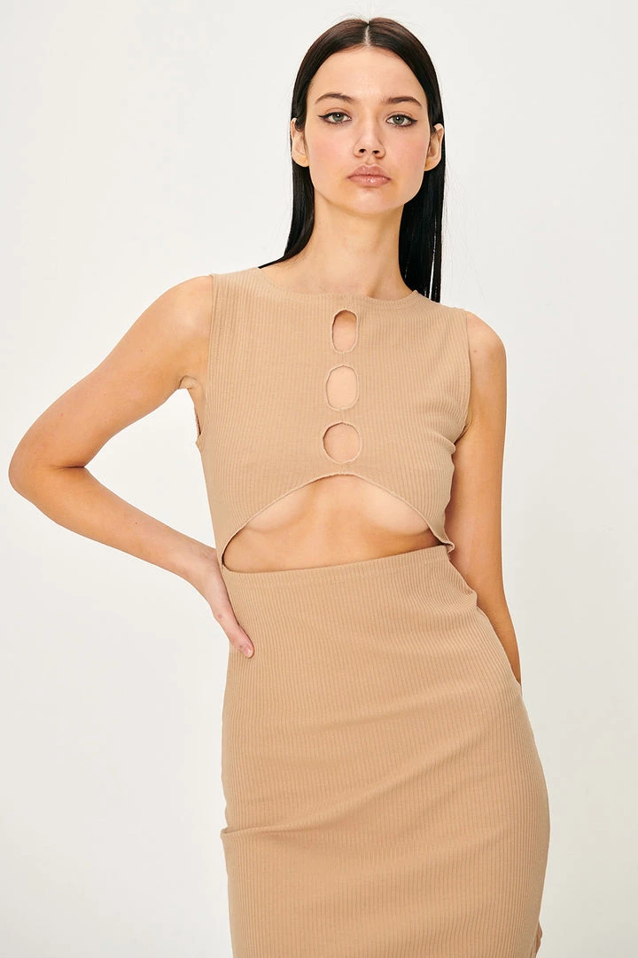 Storets Samantha Back Cut-Out Midi Dress WHAT'S NEW