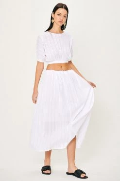 STORETS Angela Embroidery Cotton Skirt CLOTHING