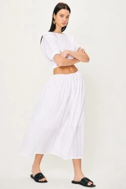 STORETS Angela Embroidery Cotton Skirt CLOTHING