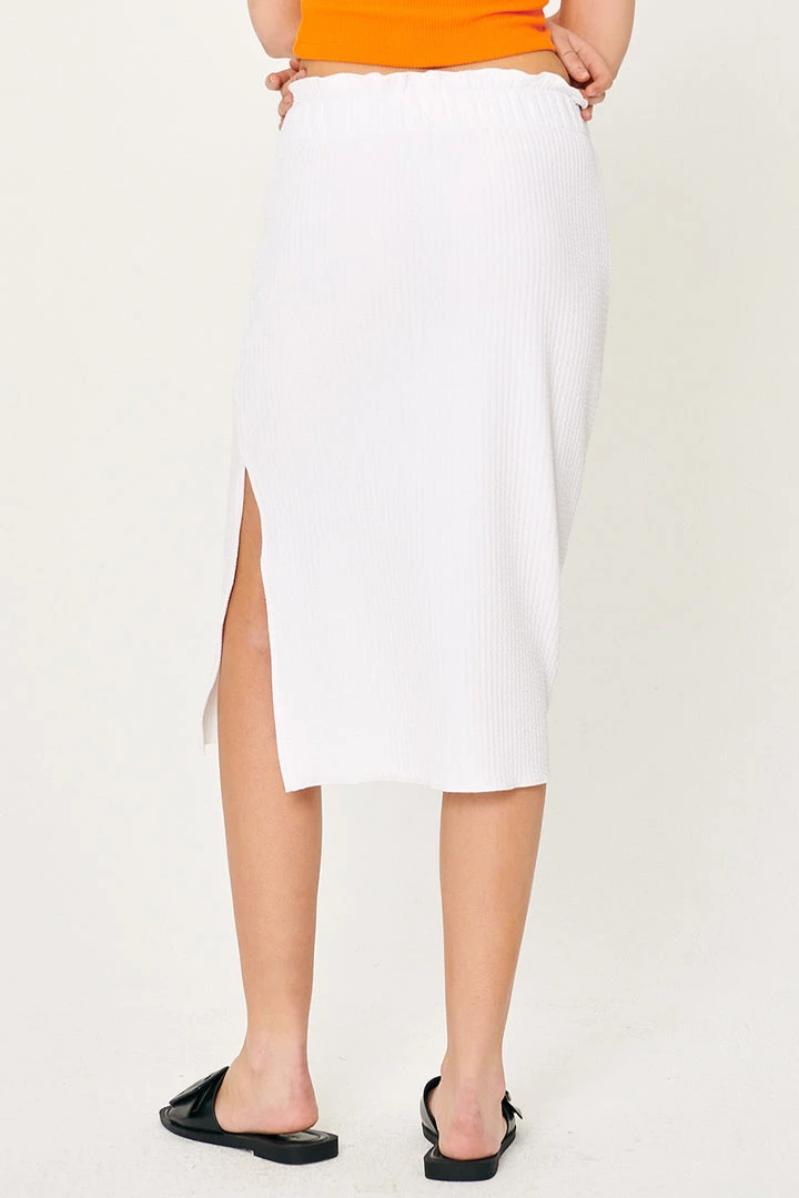 STORETS Gabriela Lettuce Hem Midi Skirt