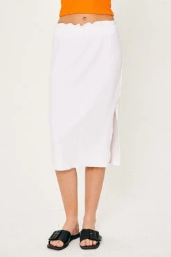 STORETS Gabriela Lettuce Hem Midi Skirt