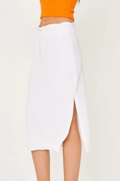 STORETS Gabriela Lettuce Hem Midi Skirt