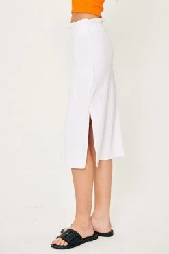 STORETS Gabriela Lettuce Hem Midi Skirt