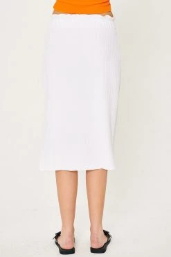 STORETS Gabriela Lettuce Hem Midi Skirt