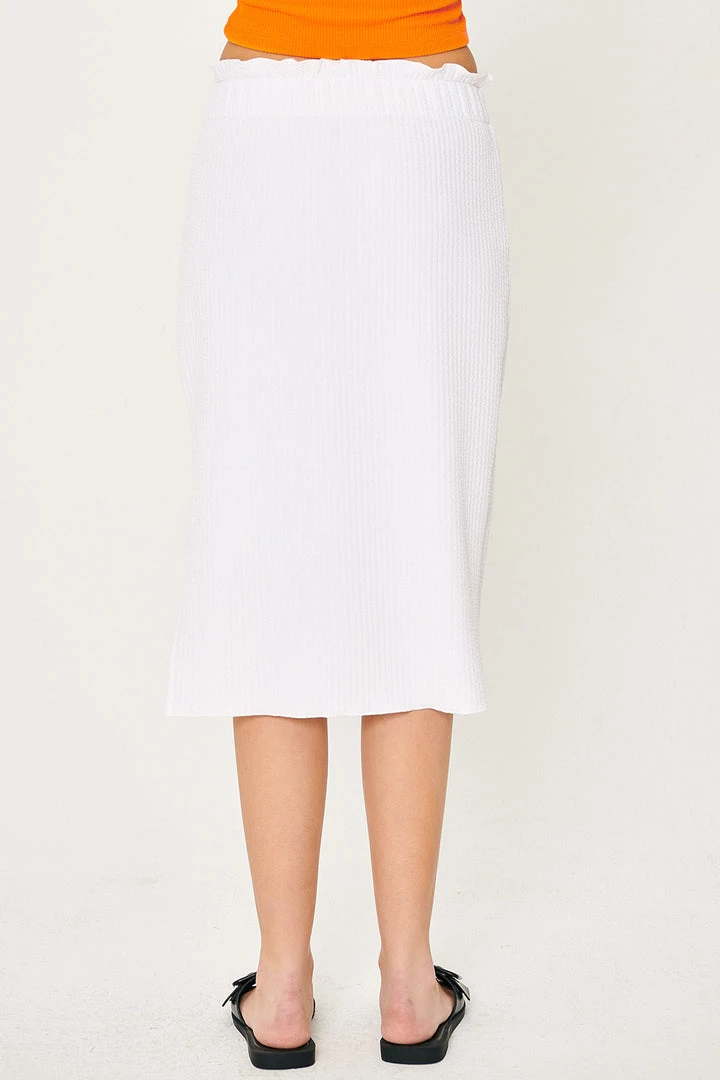 STORETS Gabriela Lettuce Hem Midi Skirt