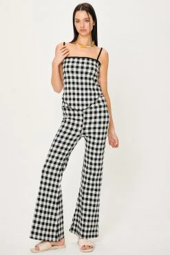 STORETS CLOTHING Kris Gingham Pointed Hem Top