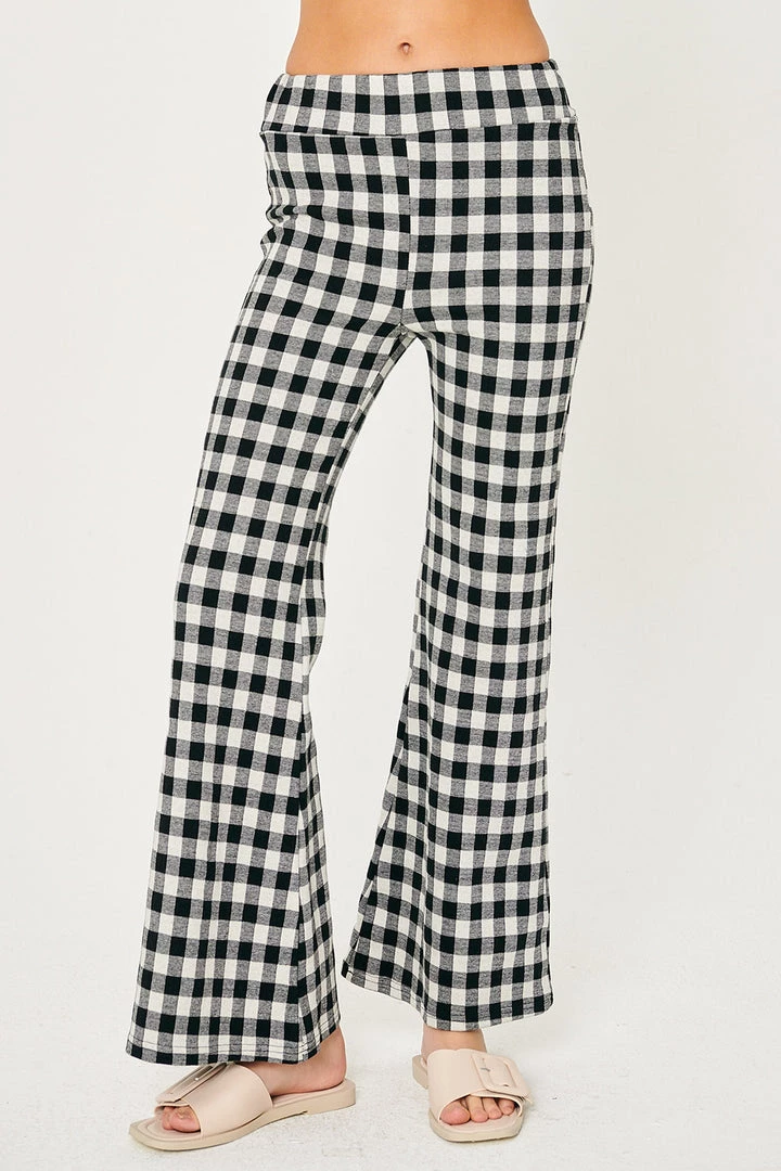 STORETS Kris Gingham Bootcut Pants CLOTHING