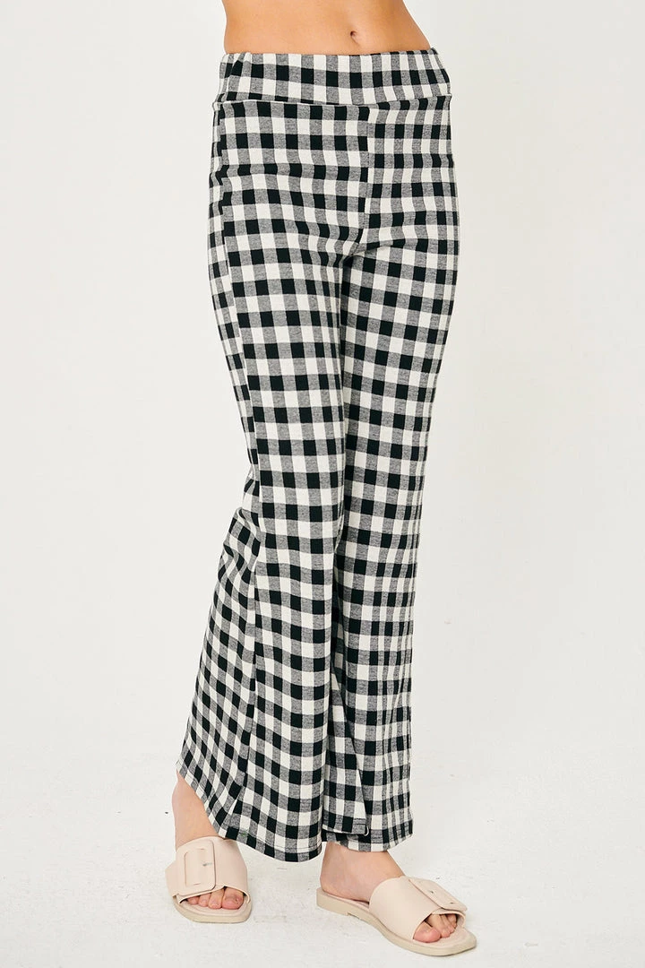 STORETS Kris Gingham Bootcut Pants CLOTHING
