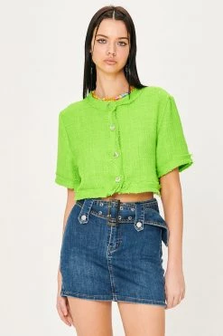 STORETS CLOTHING Laila Frayed Tweed Jacket