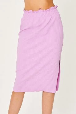 STORETS WHAT'S NEW Gabriela Lettuce Hem Midi Skirt