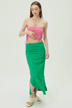 STORETS WHAT'S NEW Grace Slit Midi Skirt