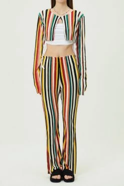 STORETS Nadua Striped Plisse Pants CLOTHING