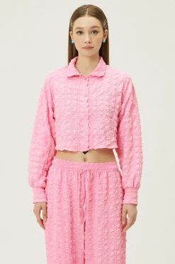 STORETS Bella Embossed Crop Shirt