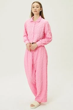 STORETS Bella Embossed Crop Shirt